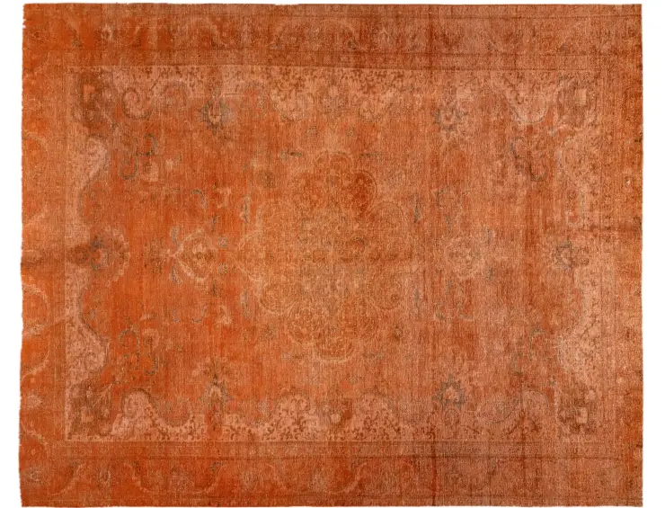 Orange Persien Persischer Vintage Teppich 400 x 286 cm