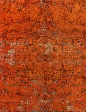 Orange Persien Persisk vintage matta 145 x 145 cm - view 3