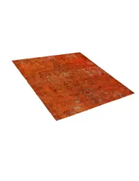 Orange Persien Persischer Vintage Teppich 145 x 145 cm - view 2