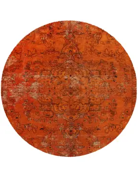 Orange Persien Persisk vintage matta 145 x 145 cm