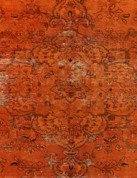 Orange Persien Persischer Vintage Teppich 145 x 145 cm - view 3