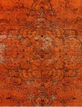Orange Persien Persisk vintage matta 145 x 145 cm - view 3