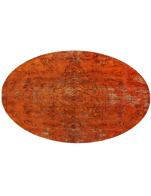 Orange Persien Persischer Vintage Teppich 145 x 145 cm - view 2