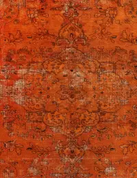 Orange Persien Persischer Vintage Teppich 200 x 145 cm - view 3