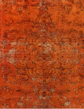 Orange Persien Persisk vintage matta 200 x 145 cm - view 3