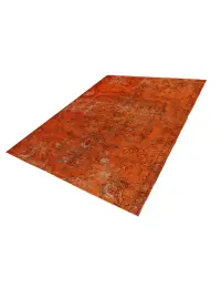 Orange Persien Persischer Vintage Teppich 200 x 145 cm - view 1