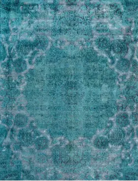 Turkooiz Perzië Perzisch Vintage Tapijt 280 x 280 cm - view 3