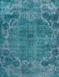 Türkis Persien Persischer Vintage Teppich 280 x 280 cm - view 3