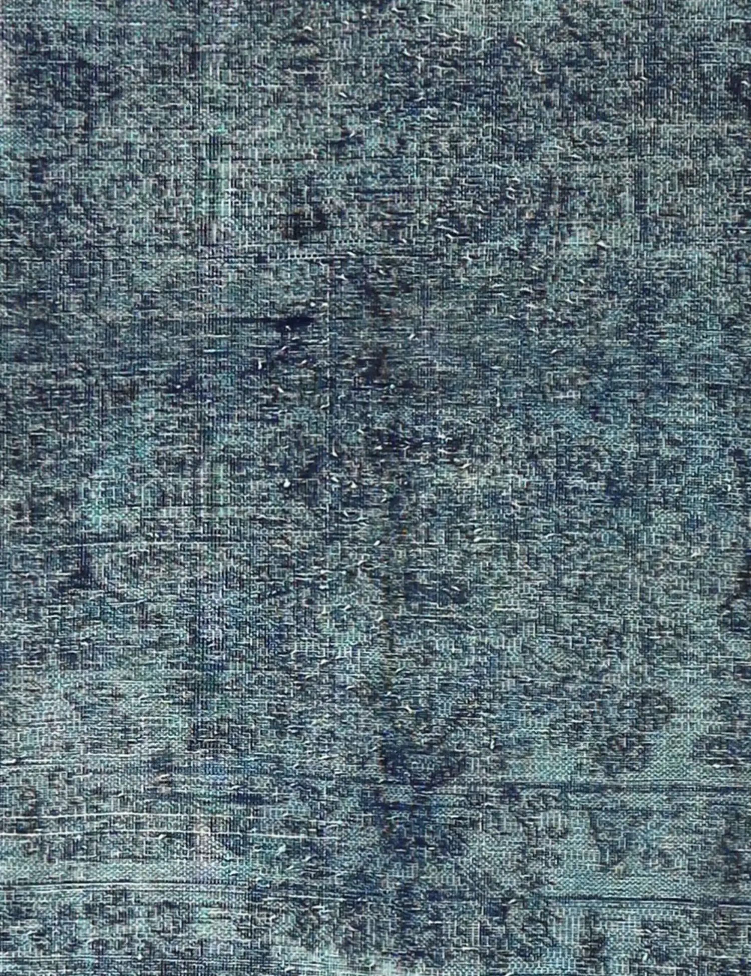 Blau Persien Persischer Vintage Teppich 147 x 147 cm - Einzigartiger handgefertigter Teppich