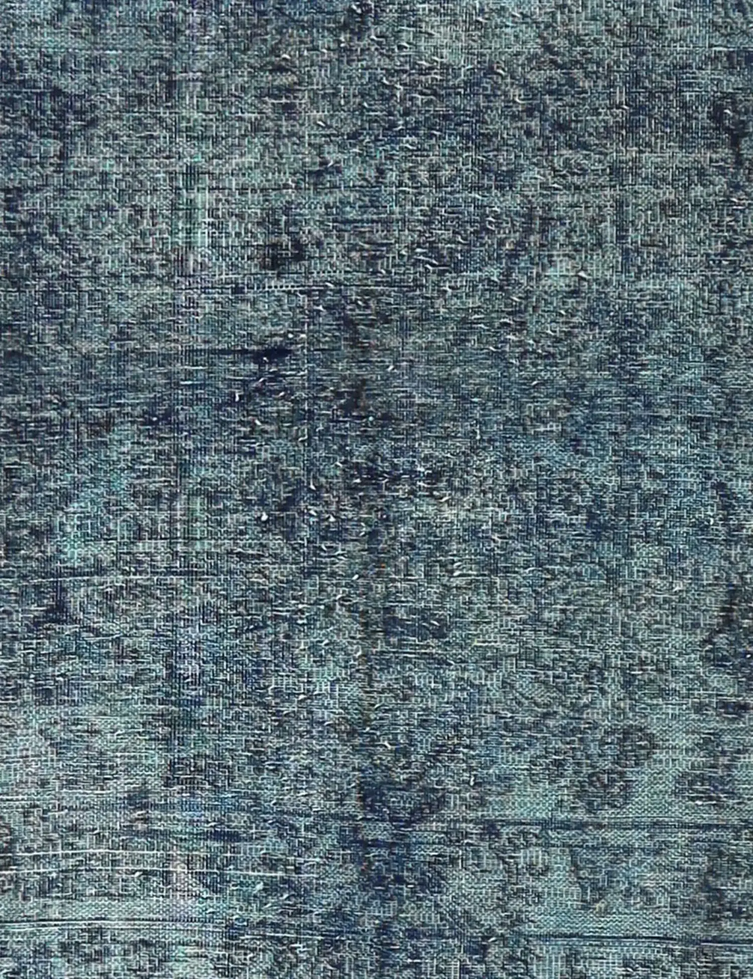 Blau Persien Persischer Vintage Teppich 147 x 147 cm - Einzigartiger handgefertigter Teppich