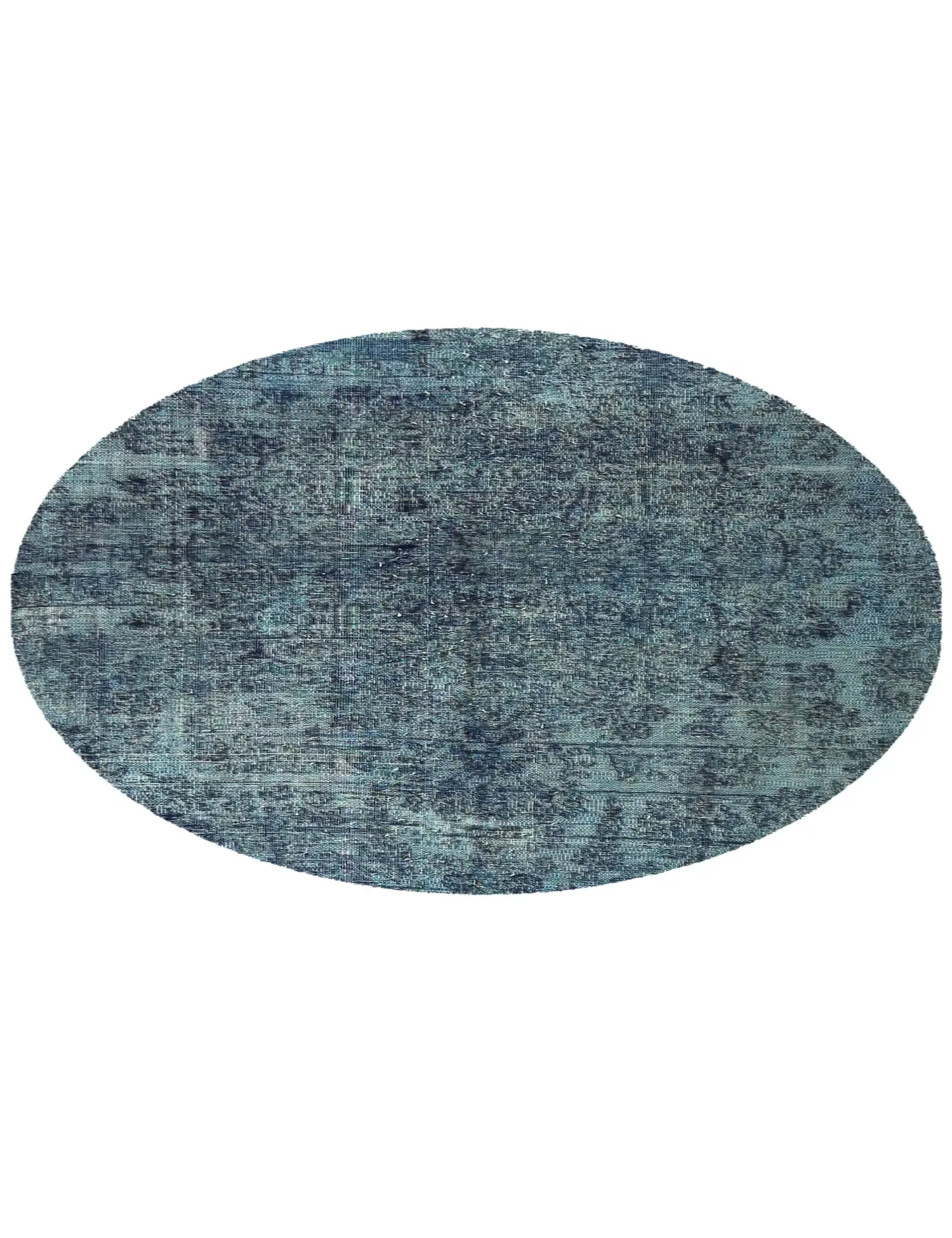 Blau Persien Persischer Vintage Teppich 147 x 147 cm - Einzigartiger handgefertigter Teppich