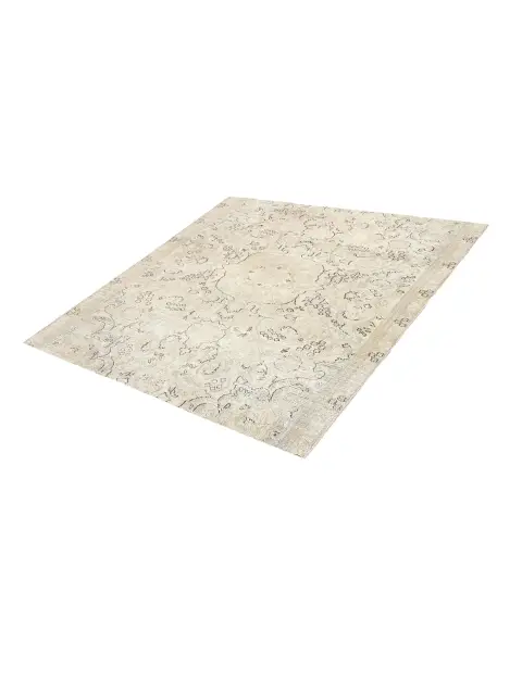 Beige Türkei Vintage Teppich 143 x 143 cm - view 1