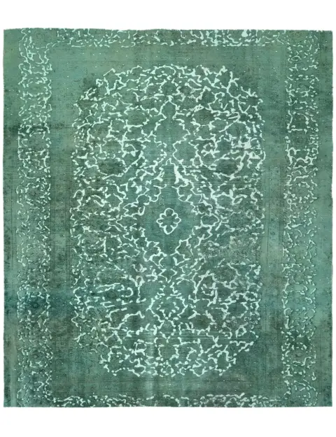 Grønn Persia Persisk vintage teppe 200 x 200 cm
