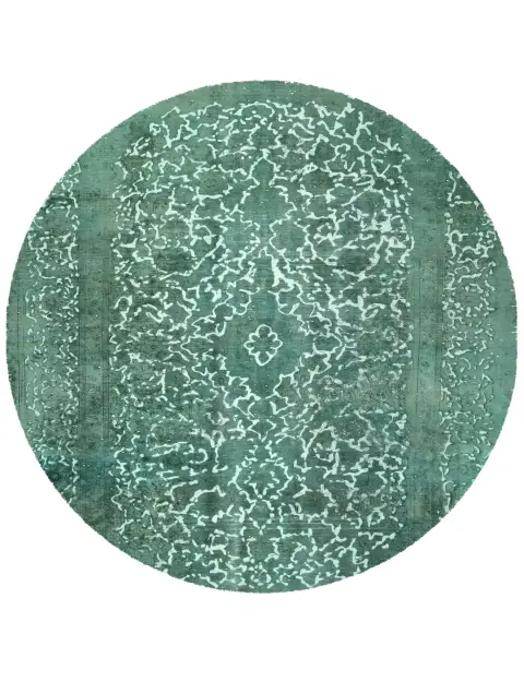 Grün Persien Persischer Vintage Teppich 200 x 200 cm