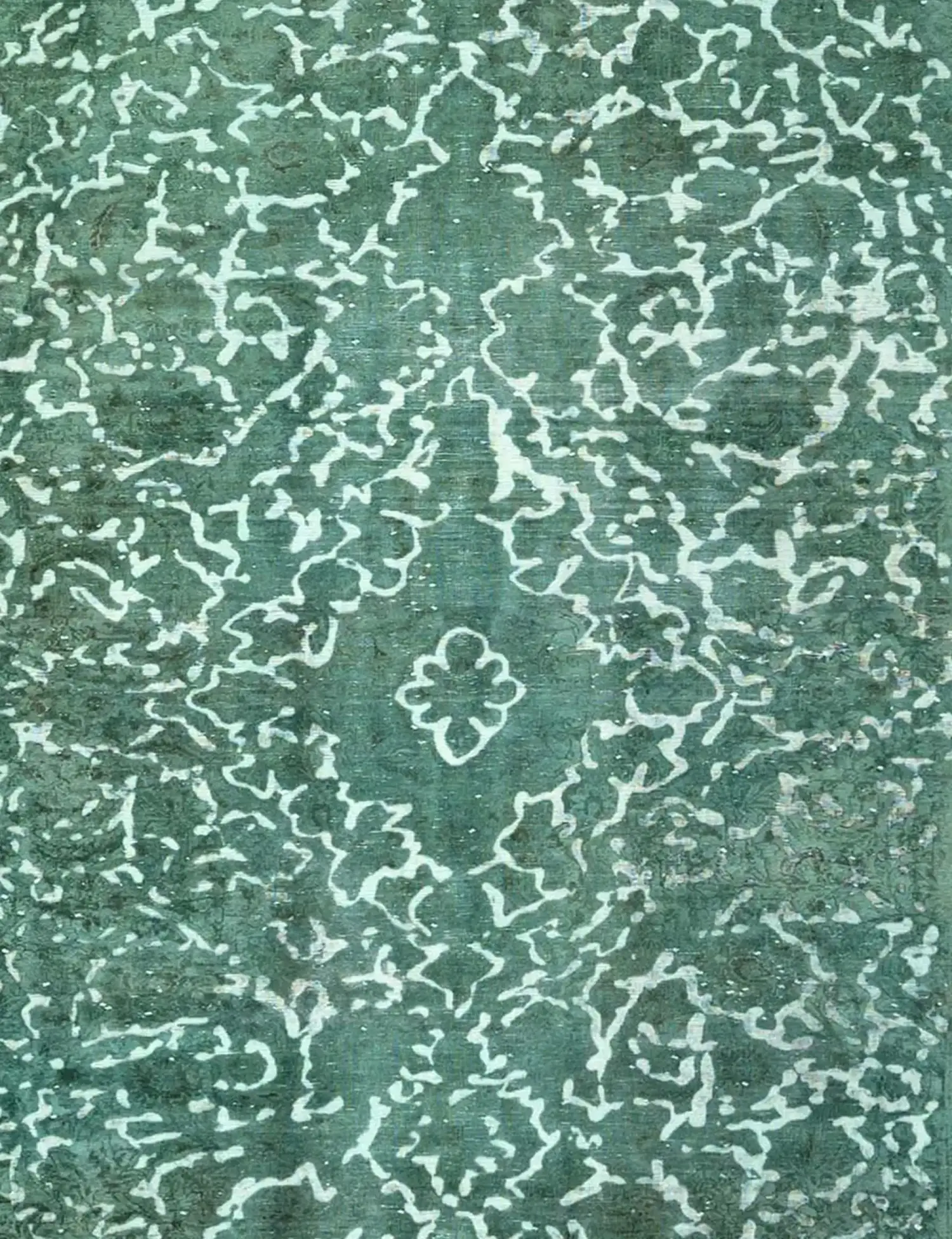 Grün Persien Persischer Vintage Teppich 200 x 200 cm - Einzigartiger handgefertigter Teppich