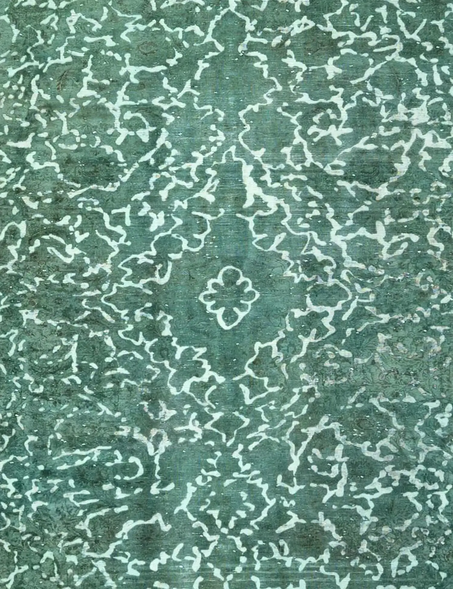 Green Persia Persian Vintage Carpet 250 x 200 cm - Unique Handmade Carpet