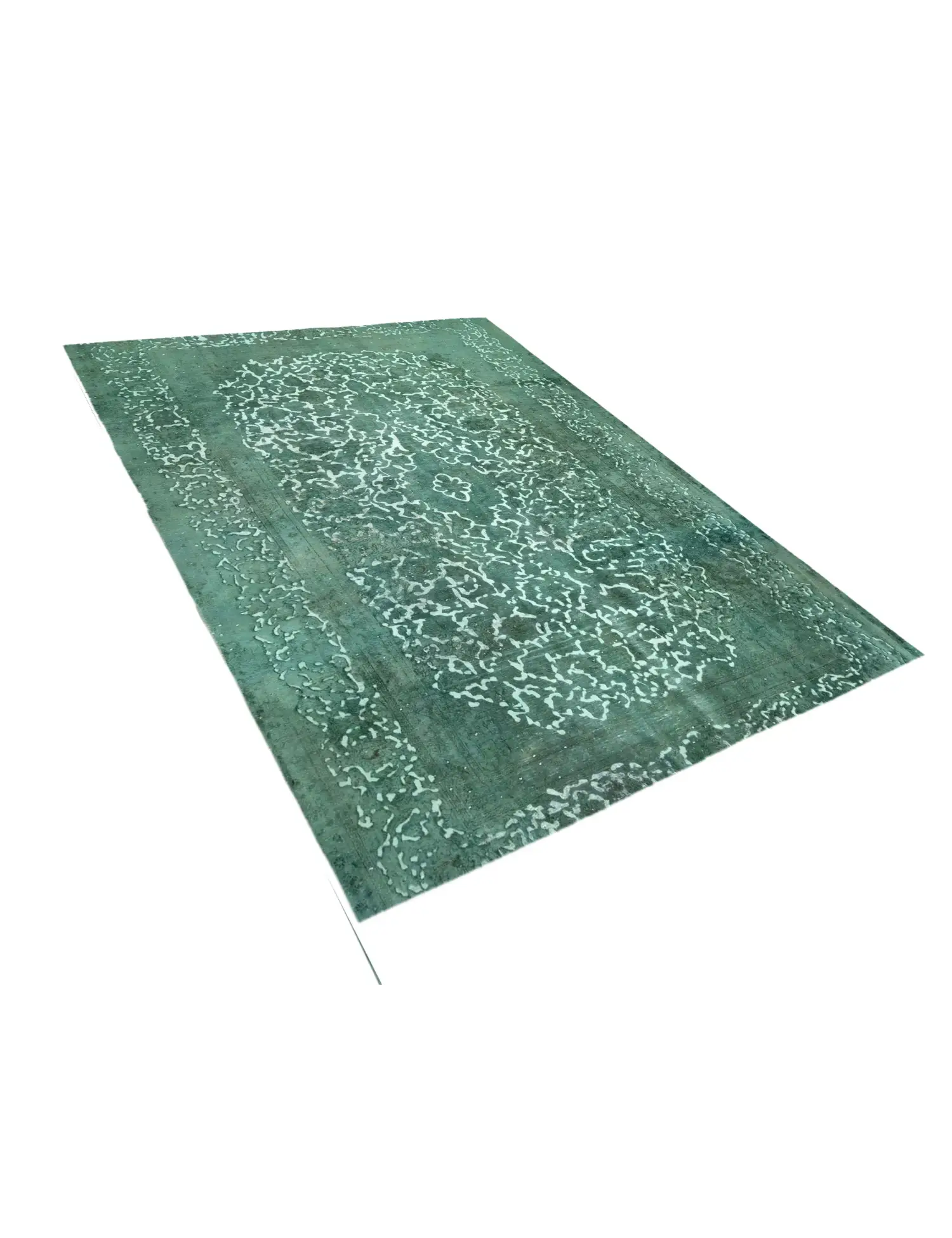 Green Persia Persian Vintage Carpet 250 x 200 cm - Unique Handmade Carpet