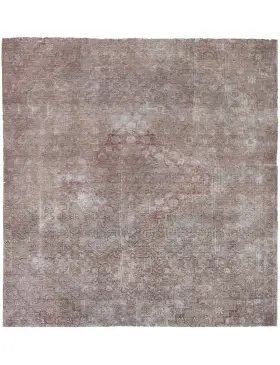 Grå Persien Persisk vintage matta 150 x 150 cm