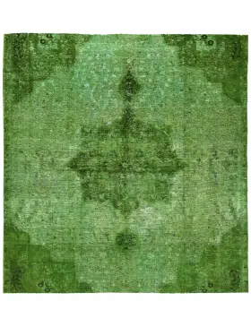 Grün Persien Persischer Vintage Teppich 220 x 220 cm