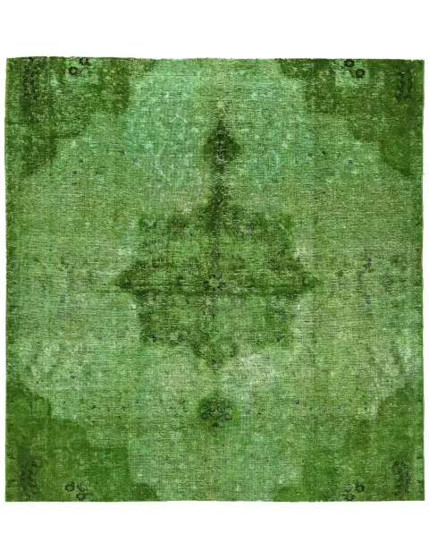 Grønn Persia Persisk vintage teppe 220 x 220 cm