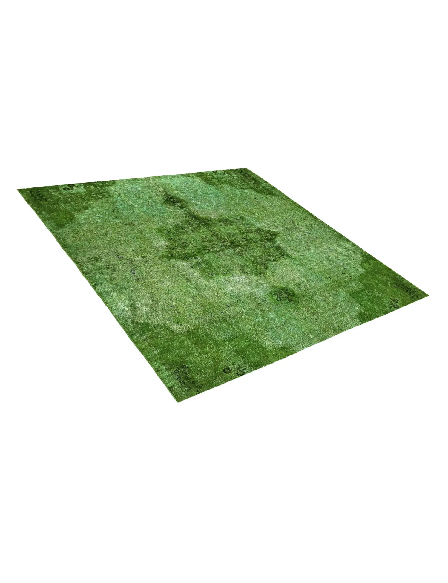 Grün Persien Persischer Vintage Teppich 220 x 220 cm - Einzigartiger handgefertigter Teppich