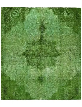 Grøn Persien Persisk Vintagetæppe 280 x 220 cm