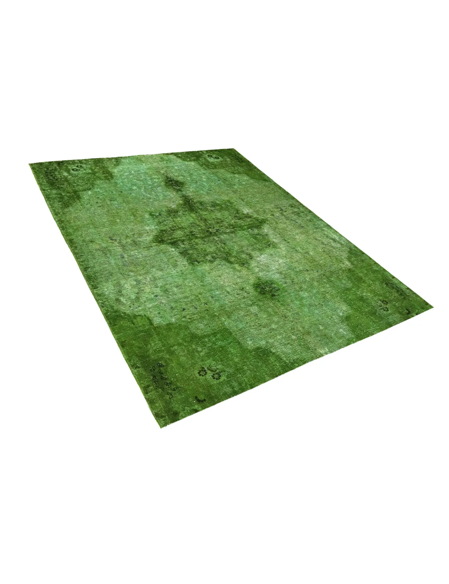Grün Persien Persischer Vintage Teppich 280 x 220 cm - Einzigartiger handgefertigter Teppich