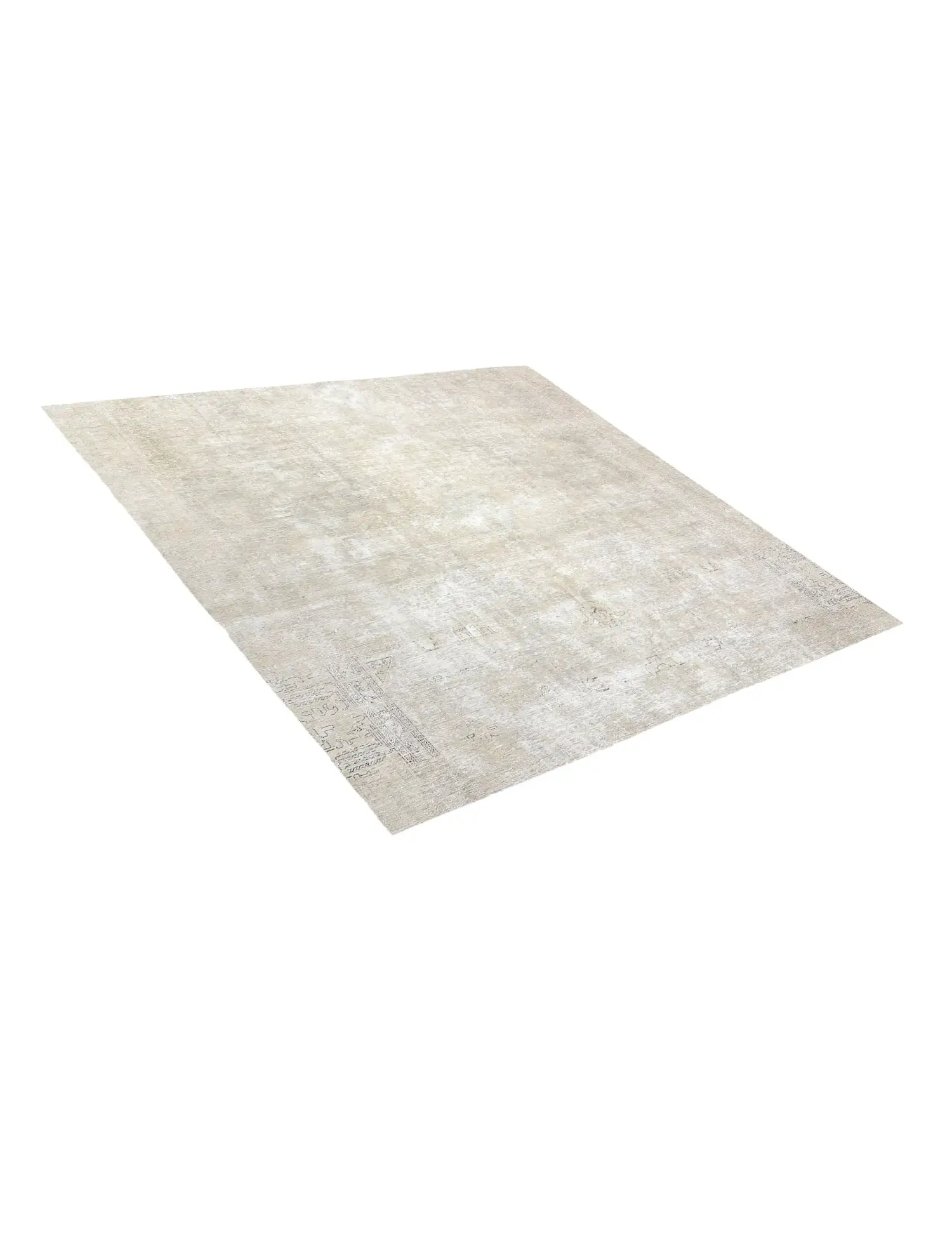 Beige Persien Persischer Vintage Teppich 273 x 273 cm - Einzigartiger handgefertigter Teppich