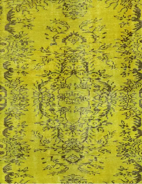 Gelb Persien Persischer Vintage Teppich 147 x 147 cm - view 3