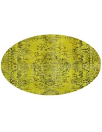 Gelb Persien Persischer Vintage Teppich 147 x 147 cm - view 1
