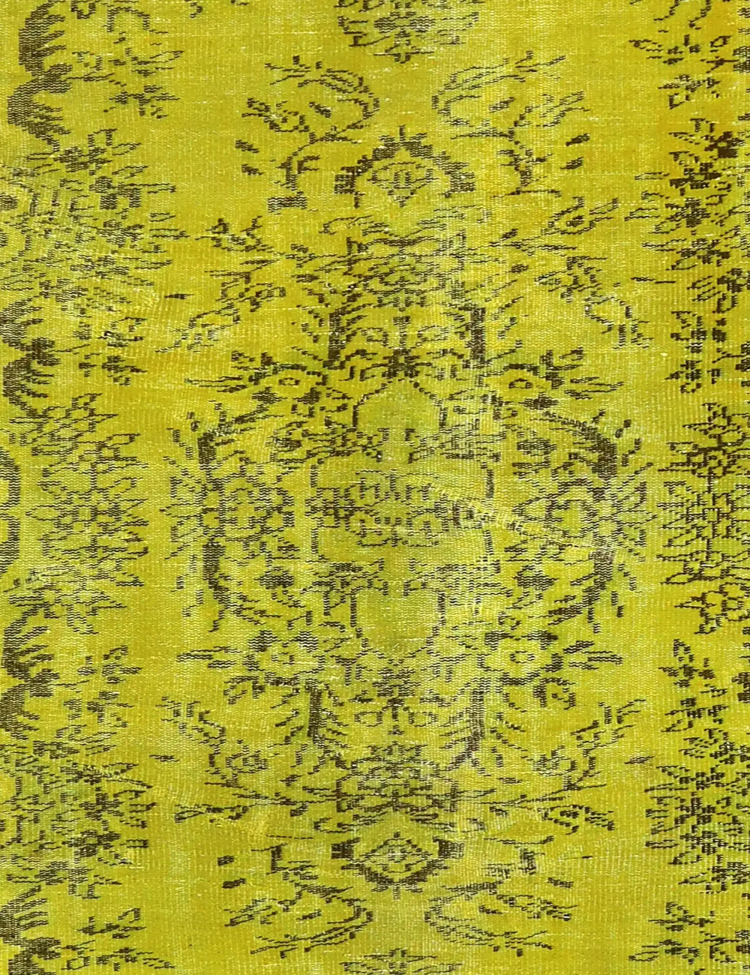 Gelb Persien Persischer Vintage Teppich 200 x 147 cm - Einzigartiger handgefertigter Teppich