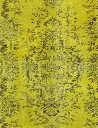 Gelb Persien Persischer Vintage Teppich 200 x 147 cm - view 3