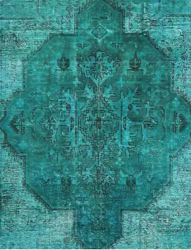 Turkos Persien Persisk vintage matta 184 x 184 cm - view 3
