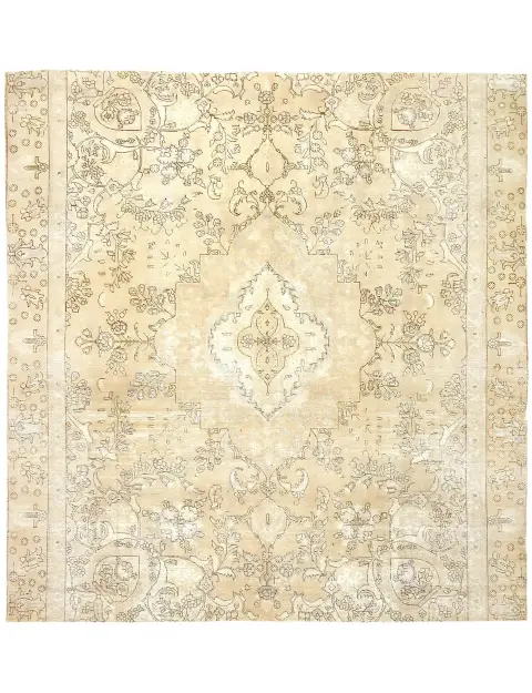 Beige Türkei Vintage Teppich 270 x 270 cm