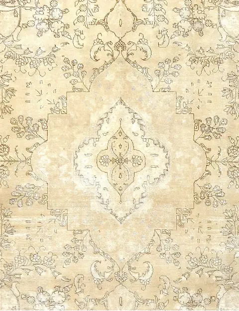 Beige Turkki vintage matot 270 x 270 cm - view 3