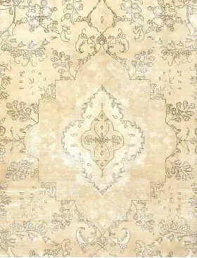 Beige Turkiet vintage matta 320 x 270 cm - view 3