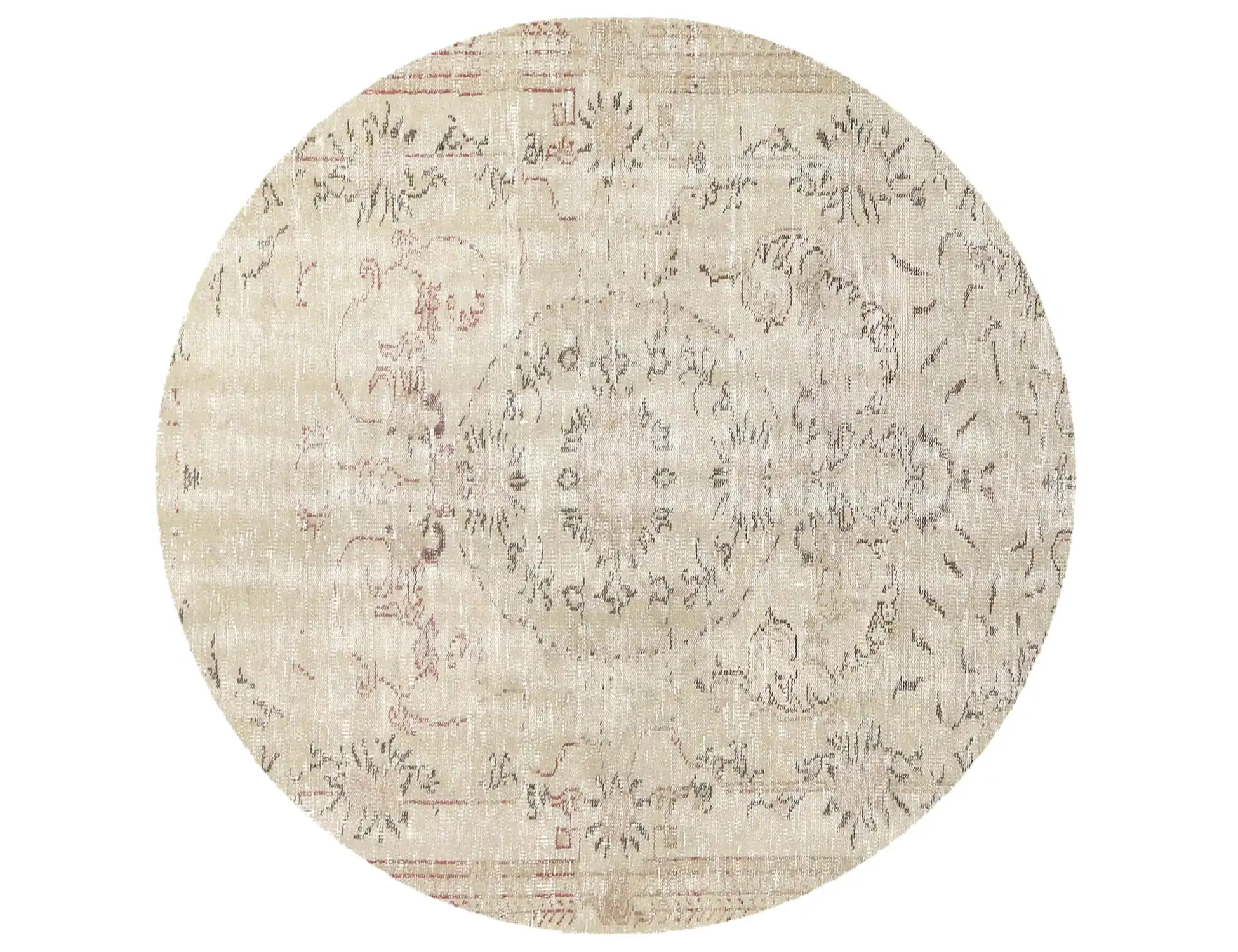 Grau Türkei Vintage Teppich 145 x 145 cm