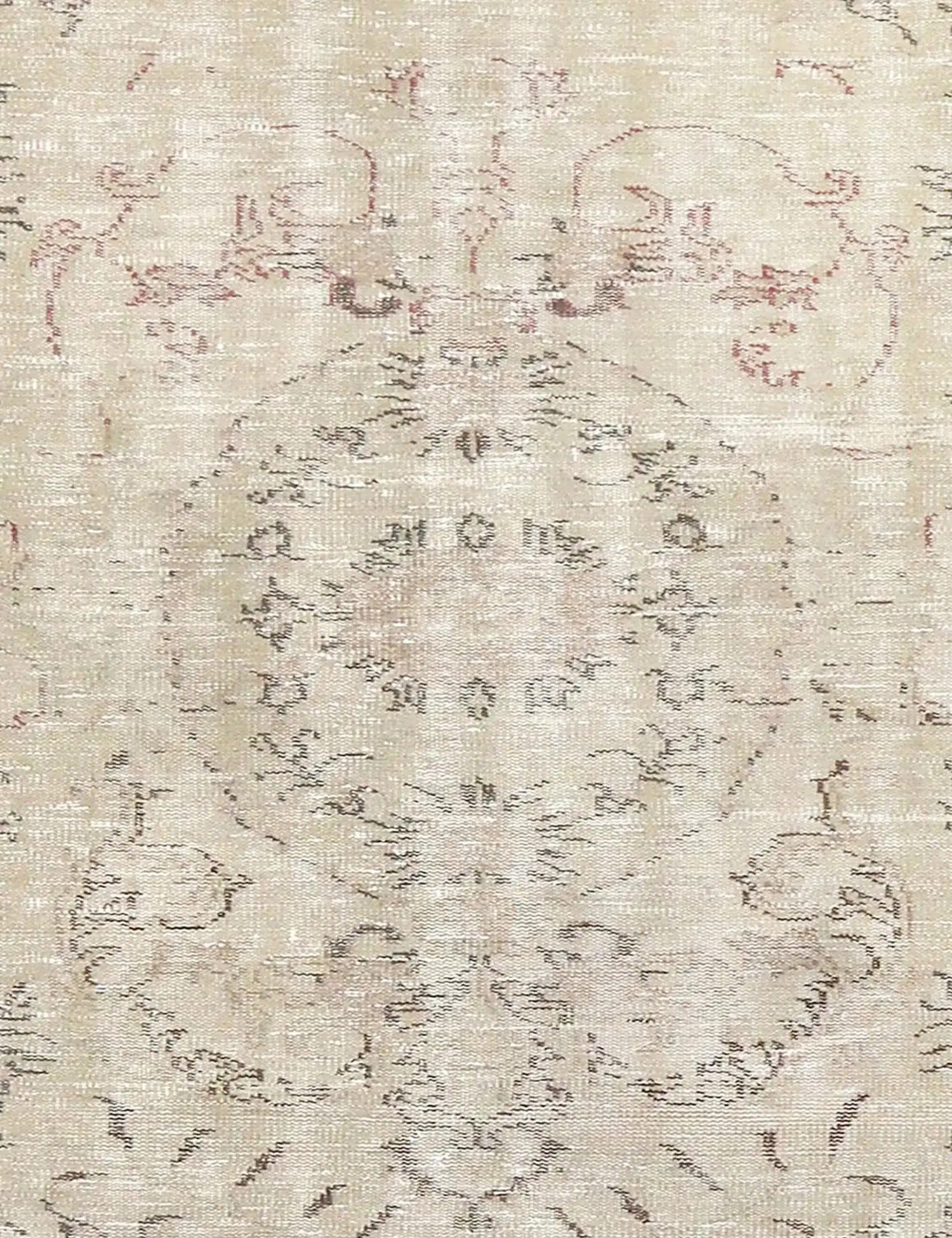 Grau Türkei Vintage Teppich 145 x 145 cm - Einzigartiger handgefertigter Teppich