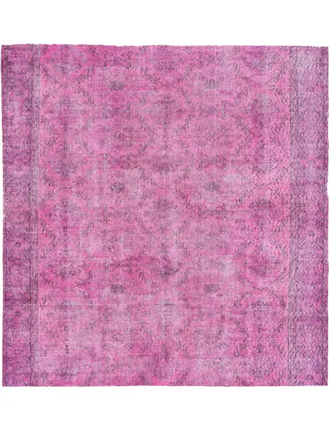 Rosa Türkei Vintage Teppich 167 x 167 cm