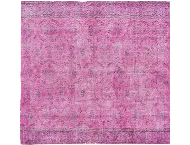 Rosa Türkei Vintage Teppich 167 x 167 cm