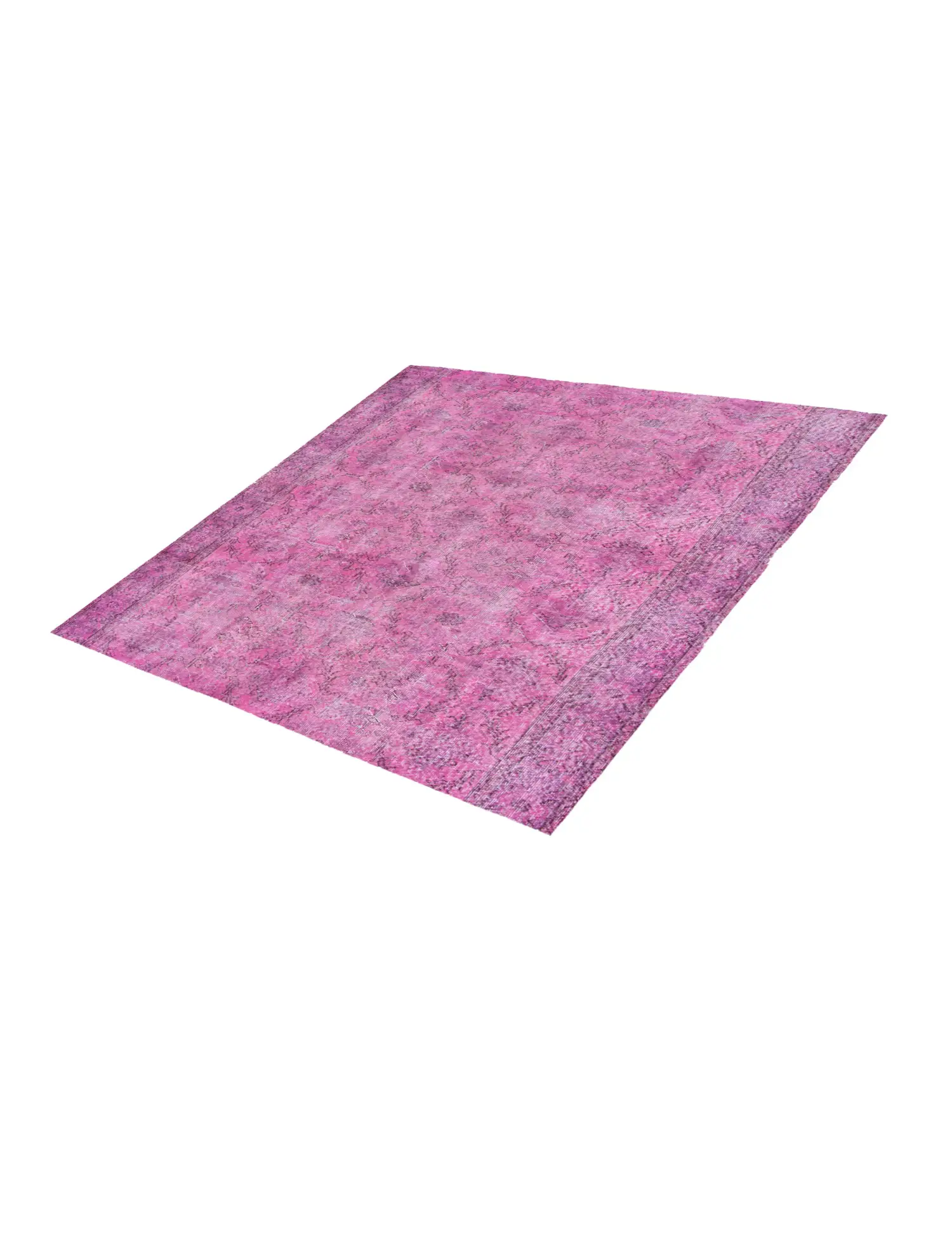 Rosa Turco Tappeto vintage 167 x 167 cm - Tappeto unico fatto a mano
