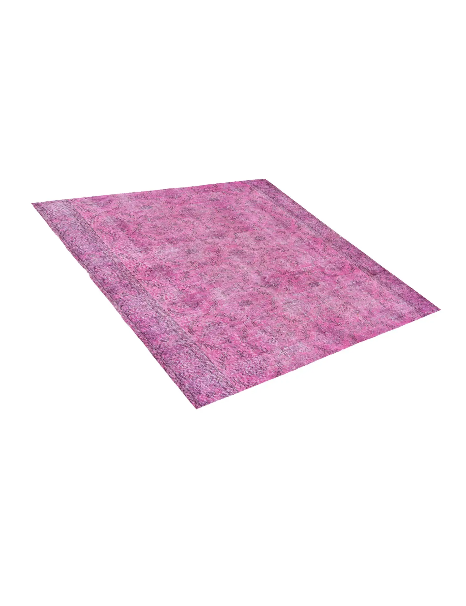 Rosa Turco Tappeto vintage 167 x 167 cm - Tappeto unico fatto a mano