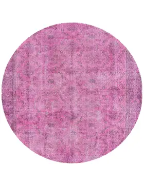 Rosa Turkiet vintage matta 167 x 167 cm