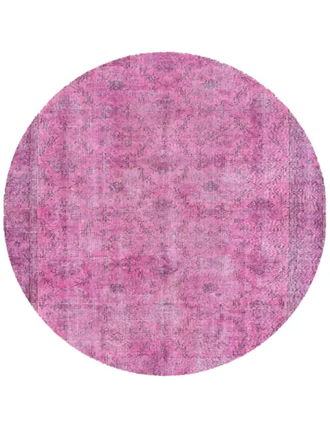 Rosa Turco Tappeto vintage 167 x 167 cm