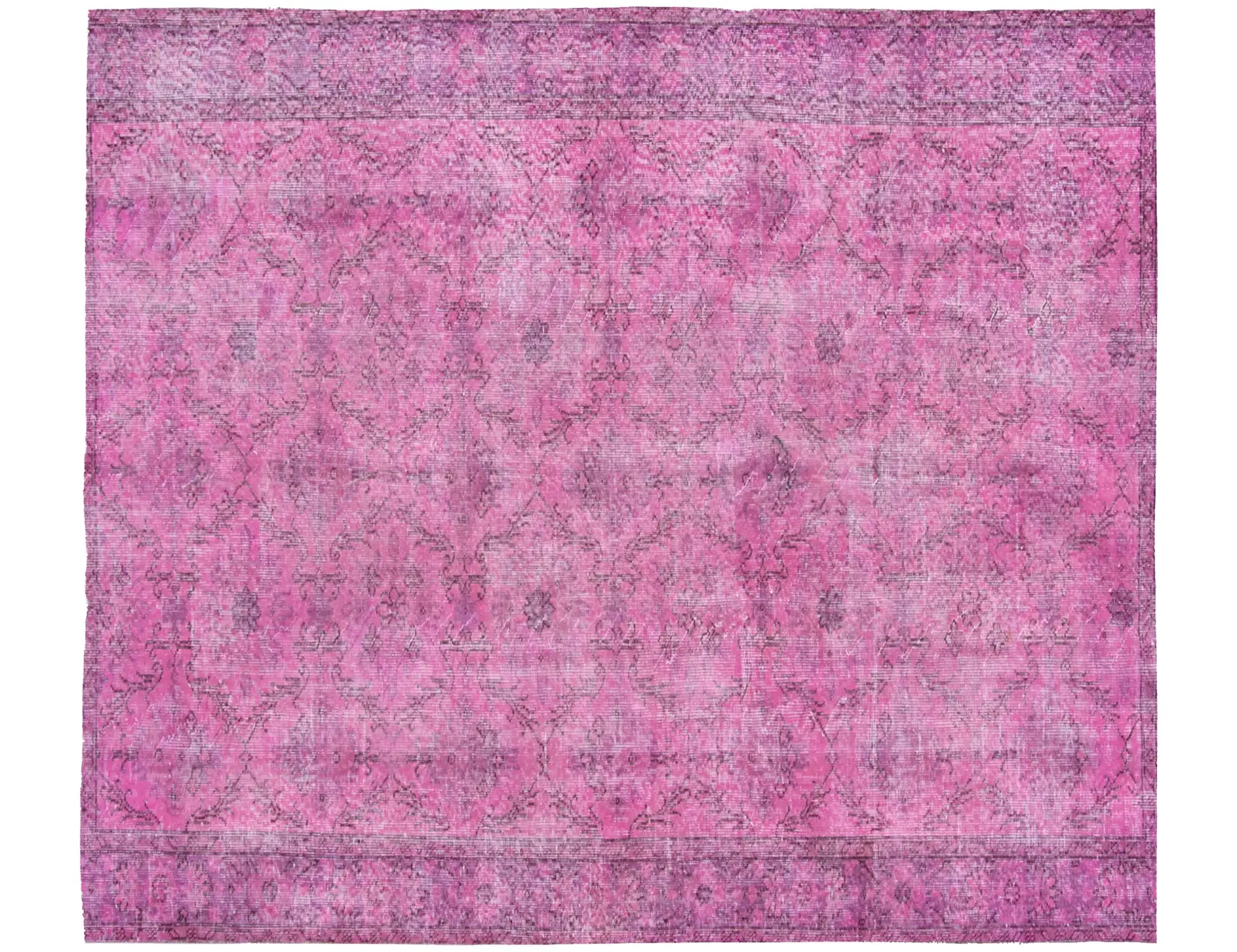 Rosa Türkei Vintage Teppich 240 x 167 cm - Einzigartiger handgefertigter Teppich
