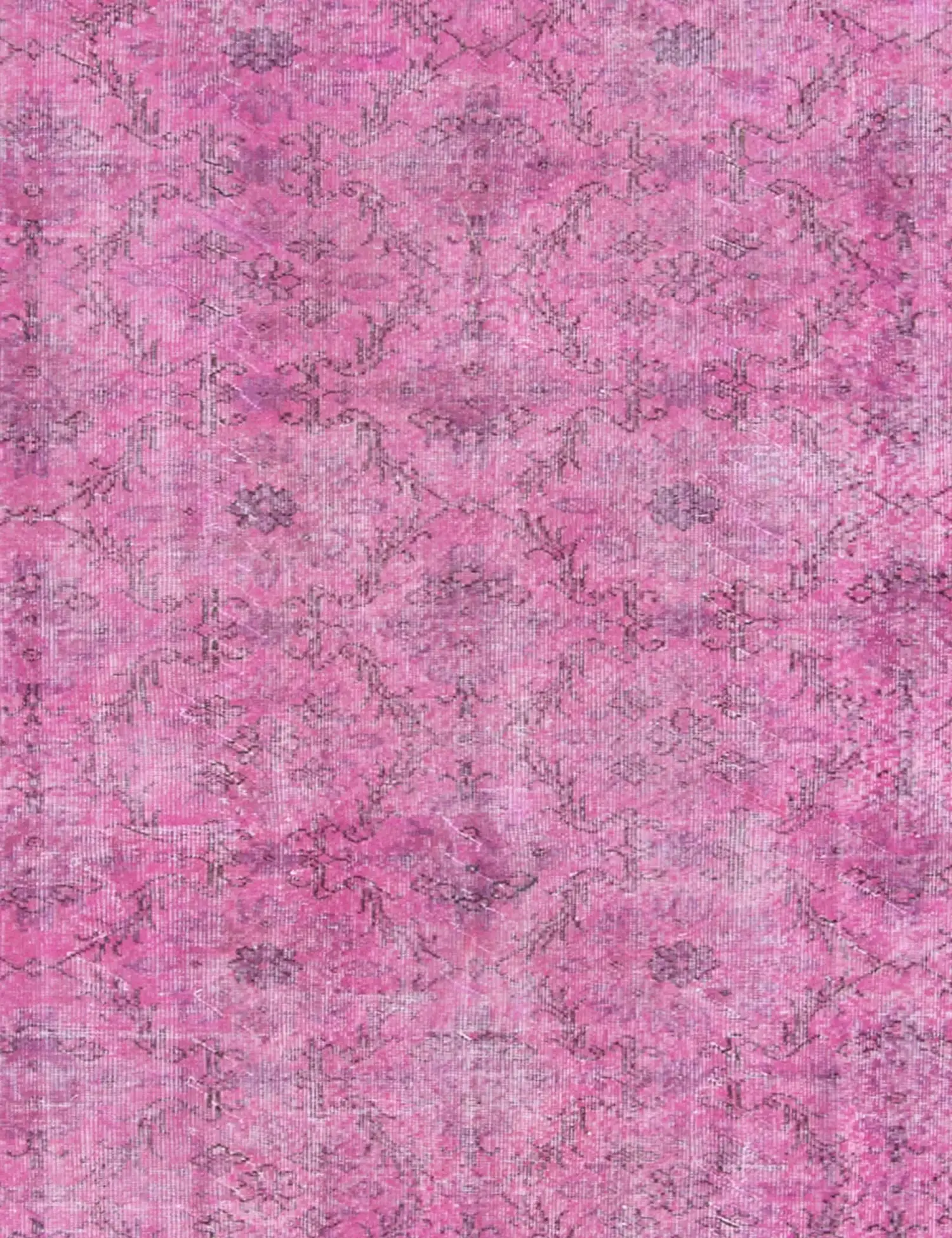 Rosa Türkei Vintage Teppich 240 x 167 cm - Einzigartiger handgefertigter Teppich