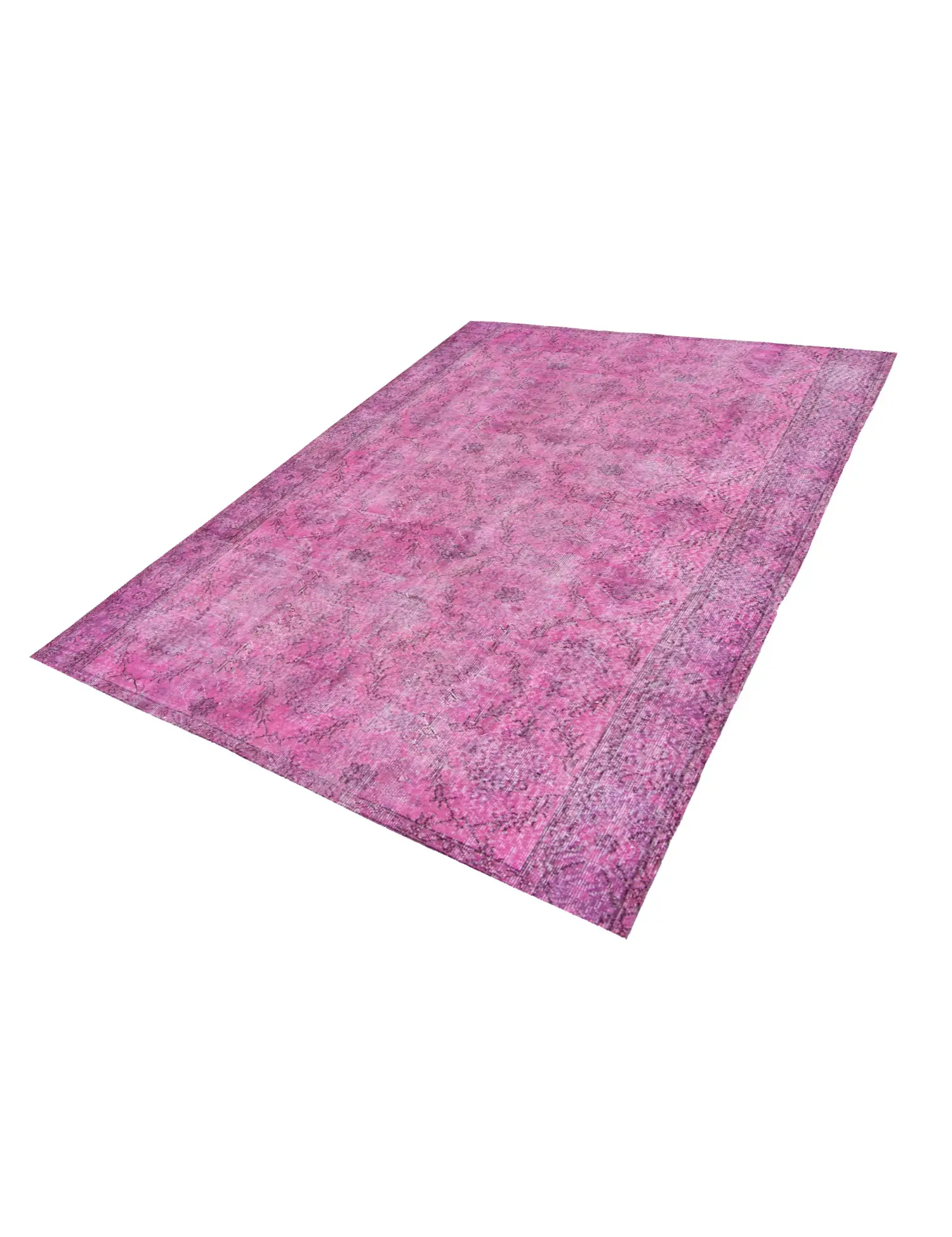 Rosa Türkei Vintage Teppich 240 x 167 cm - Einzigartiger handgefertigter Teppich