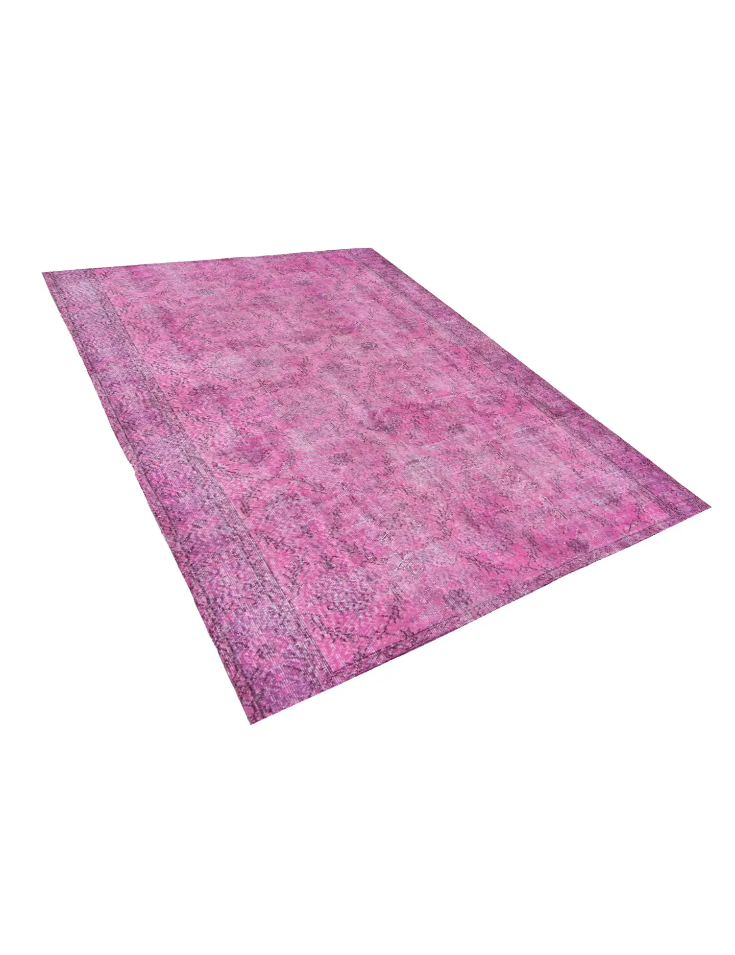 Rosa Türkei Vintage Teppich 240 x 167 cm - Einzigartiger handgefertigter Teppich