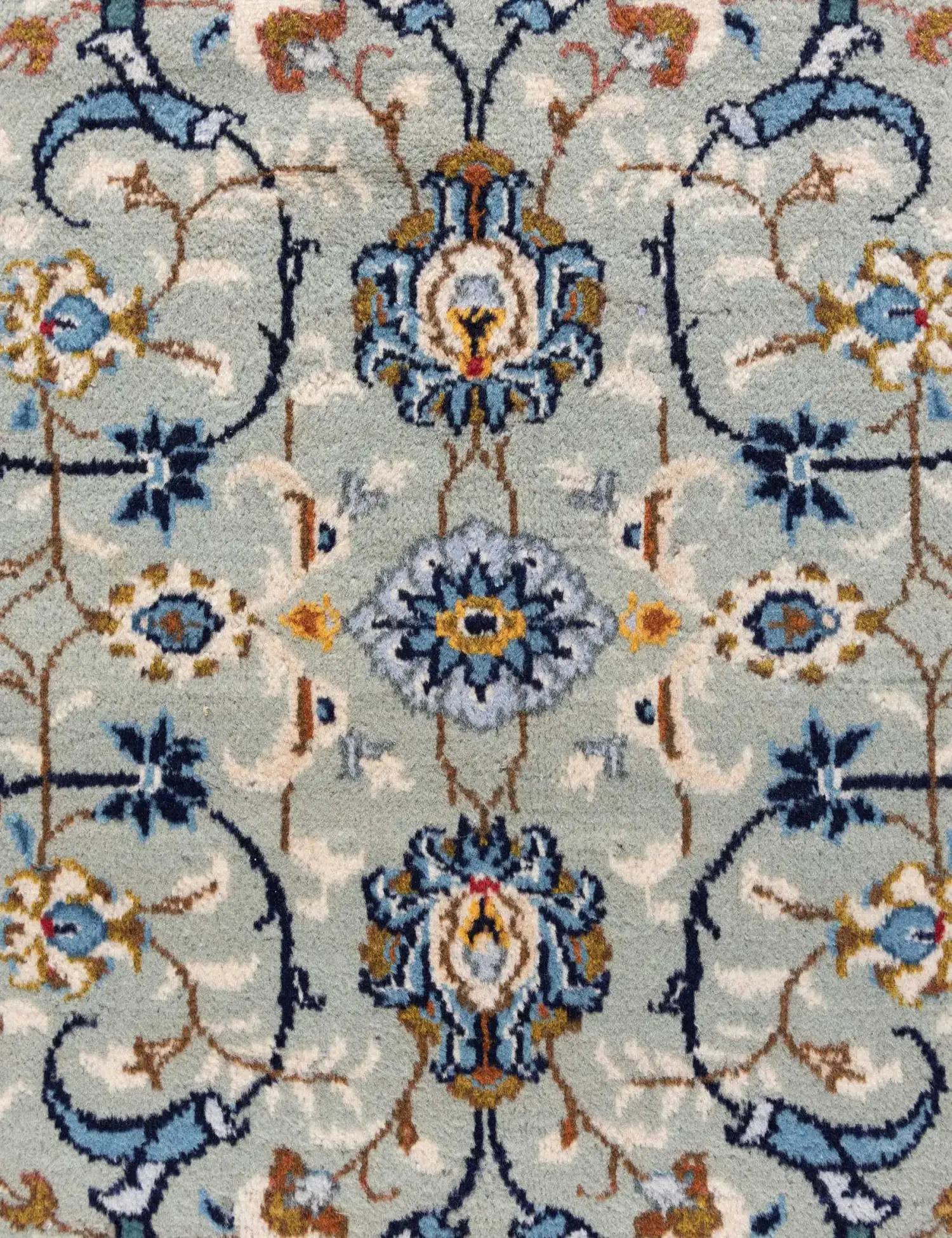 Grønn persia Kashan Patina 315 x 240 cm - Unikt håndlaget teppe