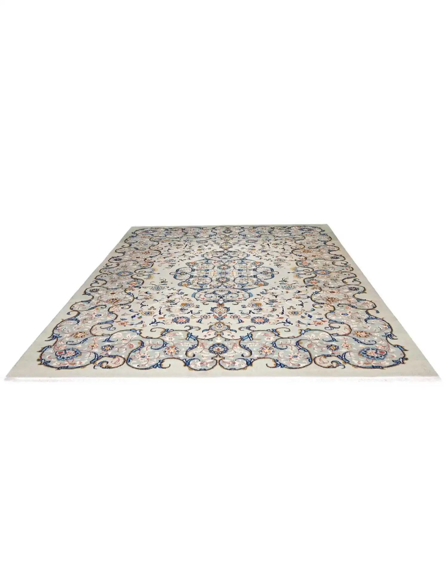 Grønn persia Kashan Patina 315 x 240 cm - Unikt håndlaget teppe